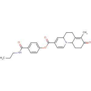 1H-Benzo[c]quinolizine-8-carboxylic acid,2,3,5,6-tetrahydro-4-methyl-3-oxo-, 4-[(propylamino)carbonyl]phenylester molecular structure