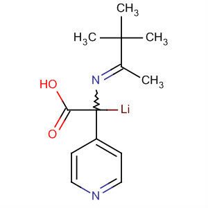 4-Pyridineacetic acid, a-[(1,2,2-trimethylpropylidene)amino]-, lithiumsalt molecular structure