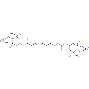 Decanedioic acid,bis[1-(cyanomethyl)-2,2,6,6-tetramethyl-4-piperidinyl] ester molecular structure