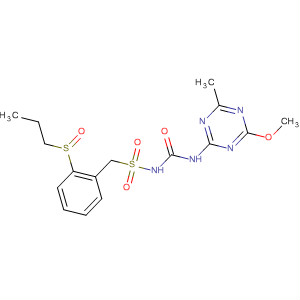 Benzenemethanesulfonamide,N-[[(4-methoxy-6-methyl-1,3,5-triazin-2-yl)amino]carbonyl]-2-(propylsulfonyl)- molecular structure
