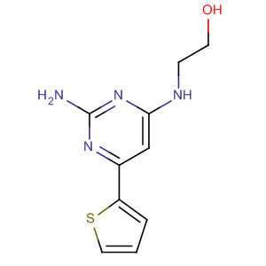 Ethanol, 2-[[2-amino-6-(2-thienyl)-4-pyrimidinyl]amino]- molecular structure