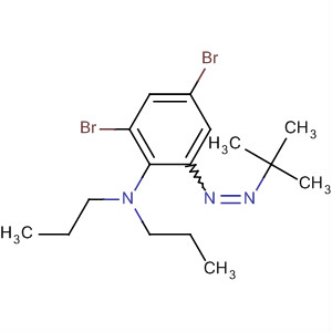 Benzenamine, 2,4-dibromo-6-[(1,1-dimethylethyl)azo]-N,N-dipropyl- molecular structure
