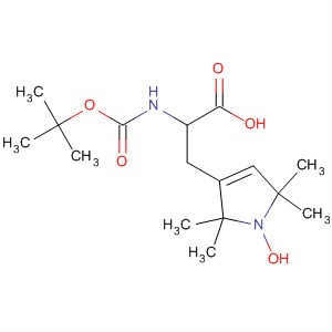 1H-Pyrrol-1-yloxy,3-[2-carboxy-2-[[(1,1-dimethylethoxy)carbonyl]amino]ethyl]-2,5-dihydro-2,2,5,5-tetramethyl- molecular structure