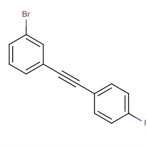 Benzene, 1-bromo-3-[(4-iodophenyl)ethynyl]- molecular structure