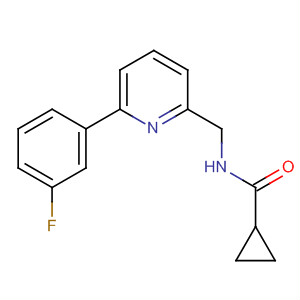 Cyclopropanecarboxamide, N-[[6-(3-fluorophenyl)-2-pyridinyl]methyl]- molecular structure
