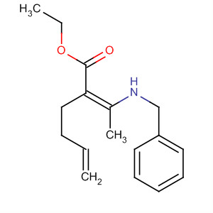 5-Hexenoic acid, 2-[1-[(phenylmethyl)amino]ethylidene]-, ethyl ester,(2Z)- molecular structure