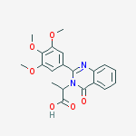 2-[4-oxo-2-(3,4,5-trimethoxyphenyl)quinazolin-3(4H)-yl]propanoic acid molecular structure