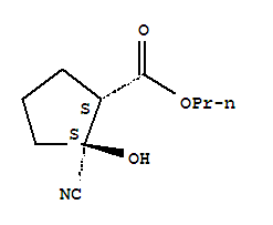 CYCLOPENTANECARBOXYLIC ACID,2-CYANO-2-HYDROXY-,PROPYL ESTER,(1R,2R)-REL- molecular structure