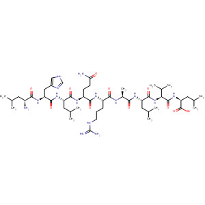 L-Leucine,L-leucyl-L-histidyl-L-leucyl-L-glutaminyl-L-arginyl-L-alanyl-L-leucyl-L-valyl- molecular structure