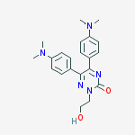 5,6-bis[4-(dimethylamino)phenyl]-2-(2-hydroxyethyl)-1,2,4-triazin-3-one molecular structure