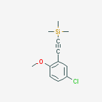 (2-(5-chloro-2-methoxyphenyl)ethynyl)trimethylsilane molecular structure
