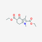 diethyl 1,3-dimethyl-4-oxo-4,5,6,7-tetrahydro-1H-indole-2,5-dicarboxylate molecular structure
