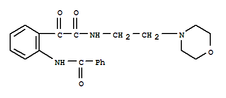 2-(Benzoylamino)-N-(2-(4-morpholinyl)ethyl)-alpha-oxobenzeneacetamide molecular structure