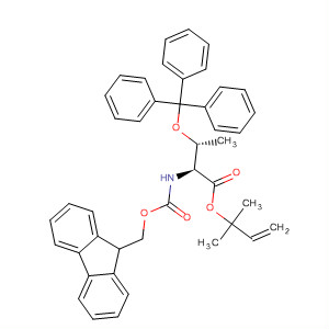 L-Threonine, N-[(9H-fluoren-9-ylmethoxy)carbonyl]-O-(triphenylmethyl)-,1,1-dimethyl-2-propenyl ester molecular structure