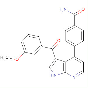 Benzamide, 4-[3-(3-methoxybenzoyl)-1H-pyrrolo[2,3-b]pyridin-4-yl]- molecular structure