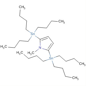1H-Pyrrole, 1-methyl-2,5-bis(tributylstannyl)- molecular structure