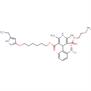 3,5-Pyridinedicarboxylic acid,1,4-dihydro-2,6-dimethyl-4-(2-nitrophenyl)-,6-[(5-ethyl-1H-pyrazol-3-yl)oxy]hexyl 2-methoxyethyl ester