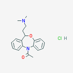 1-[6-[2-(dimethylamino)ethyl]-6h-benzo[c][1,5]benzoxazepin-11-yl]ethanone;hydrochloride molecular structure