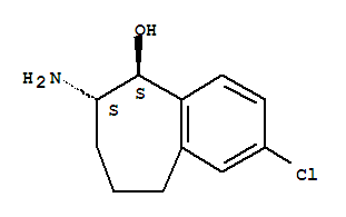 6-AMINO-2-CHLORO-6,7,8,9-TETRAHYDRO-5H-BENZOCYCLOHEPTEN-5-OL HYDROCHLORIDE molecular structure