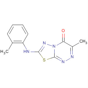 4H-[1,3,4]Thiadiazolo[2,3-c][1,2,4]triazin-4-one,3-methyl-7-[(2-methylphenyl)amino]- molecular structure