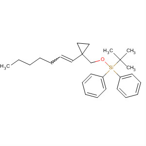 Silane, (1,1-dimethylethyl)[[1-(1-heptenyl)cyclopropyl]methoxy]diphenyl-,(Z)- molecular structure
