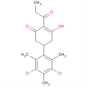 2-Cyclohexen-1-one,5-(3,5-dichloro-2,4,6-trimethylphenyl)-3-hydroxy-2-(1-oxopropyl)- molecular structure