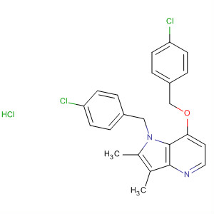 1H-Pyrrolo[3,2-b]pyridine,7-[(4-chlorophenyl)methoxy]-1-[(4-chlorophenyl)methyl]-2,3-dimethyl-,monohydrochloride