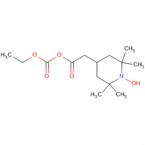 1-Piperidinyloxy,4-[2-[(ethoxycarbonyl)oxy]-2-oxoethyl]-2,2,6,6-tetramethyl- molecular structure