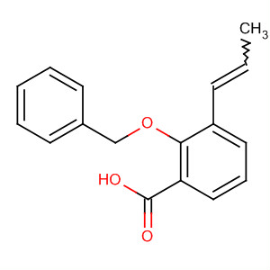 Benzoic acid, 2-(phenylmethoxy)-3-(1-propenyl)- molecular structure