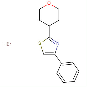 Thiazole, 4-phenyl-2-(tetrahydro-2H-pyran-4-yl)-, hydrobromide molecular structure