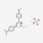 1,3-Thiazin-1-ium, 4,6-bis(4-methoxyphenyl)-2-(methylthio)-, perchlorate molecular structure
