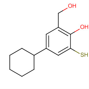 Benzenemethanol, 5-cyclohexyl-2-hydroxy-3-mercapto- molecular structure