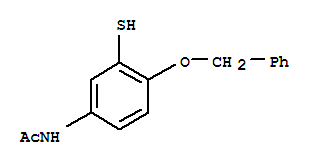 N-[3-Mercapto-4-(phenylmethoxy)phenyl]-acetamide molecular structure