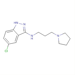 1H-Indazol-3-amine, 5-chloro-N-[3-(1-pyrrolidinyl)propyl]- molecular structure