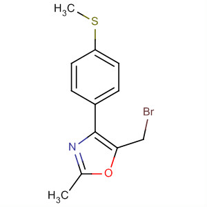 Oxazole, 5-(bromomethyl)-2-methyl-4-[4-(methylthio)phenyl]- molecular structure