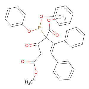 4-Cyclopentene-1,3-dicarboxylic acid,1-(diphenoxyphosphinyl)-2-oxo-4,5-diphenyl-, dimethyl ester, trans- molecular structure