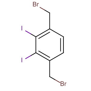 Benzene, 1,4-bis(bromomethyl)-2,3-diiodo- molecular structure