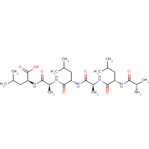 L-Leucine, N-[N-[N-[N-(N-L-alanyl-L-leucyl)-L-alanyl]-L-leucyl]-L-alanyl]- molecular structure