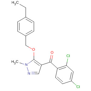 Methanone,(2,4-dichlorophenyl)[5-[(4-ethylphenyl)methoxy]-1-methyl-1H-pyrazol-4-yl]- molecular structure