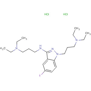 1,3-Propanediamine,N'-[1-[3-(diethylamino)propyl]-5-iodo-1H-indazol-3-yl]-N,N-diethyl-,dihydrochloride molecular structure