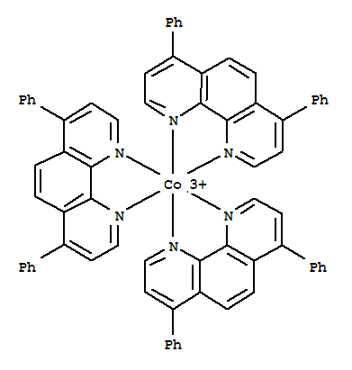 tris(diphenylphenanthroline)cobalt(III) molecular structure