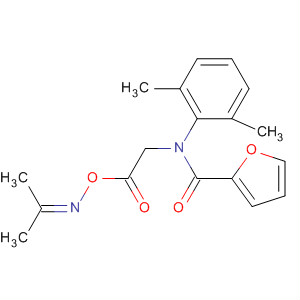 2-Furancarboxamide,N-(2,6-dimethylphenyl)-N-[2-[[(1-methylethylidene)amino]oxy]-2-oxoethyl]- molecular structure