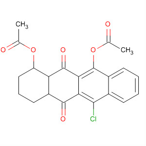 5,12-Naphthacenedione,1,11-bis(acetyloxy)-6-chloro-1,2,3,4,4a,12a-hexahydro- molecular structure