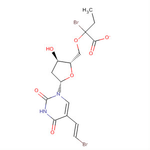 Uridine, 5-(2-bromoethenyl)-2'-deoxy-, 5'-(2-bromobutanoate), (E)- molecular structure