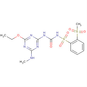 Benzenesulfonamide,N-[[[4-ethoxy-6-(methylamino)-1,3,5-triazin-2-yl]amino]carbonyl]-2-(methylsulfonyl)- molecular structure