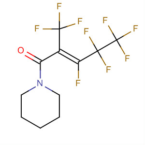 Piperidine,1-[3,4,4,5,5,5-hexafluoro-1-oxo-2-(trifluoromethyl)-2-pentenyl]-, (E)- molecular structure