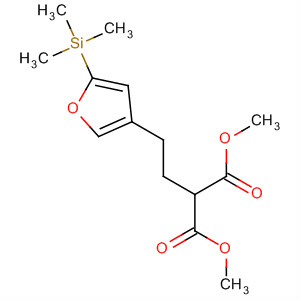 Propanedioic acid, [2-[5-(trimethylsilyl)-3-furanyl]ethyl]-, dimethyl ester molecular structure