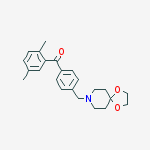 2,5-DIMETHYL-4-[8-(1,4-DIOXA-8-AZASPIRO[4.5]DECYL)METHYL]BENZOPHENONE molecular structure