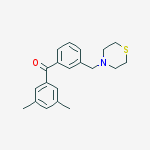3,5-DIMETHYL-3-THIOMORPHOLINOMETHYL BENZOPHENONE molecular structure