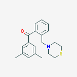 3,5-DIMETHYL-2-THIOMORPHOLINOMETHYL BENZOPHENONE molecular structure